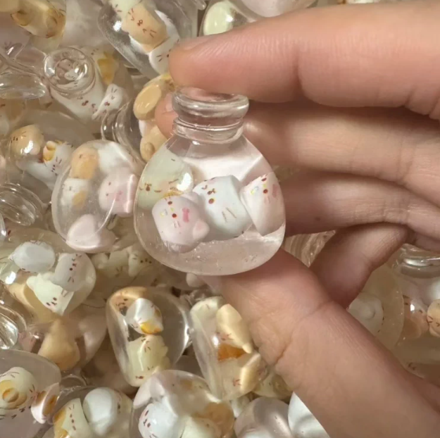 Mini Cat Can Resin Charm