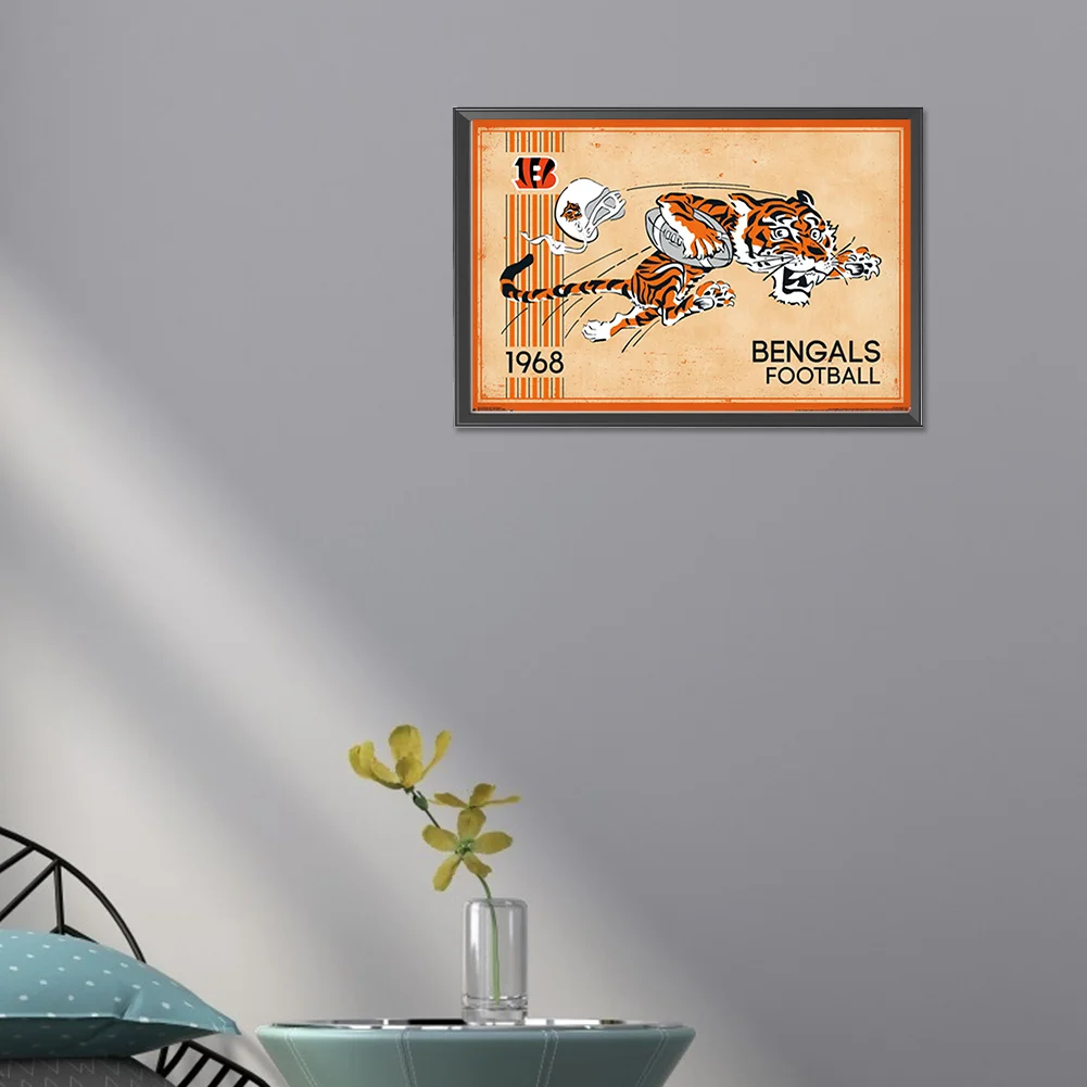 Diamond Painting - Full Round Drill - Cincinnati Bengals(Canvas|45*30cm)