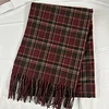 Stylish Autumn Winter Unisex Scarf Plaid Tassels Shawl