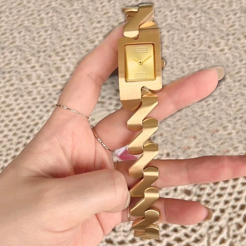 Retro Solid Color Hidden Buckle Quartz Women’s Watches