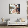 Victorian Girl-14CT Stamped Cross Stitch 50*50cm/19.69*19.69in