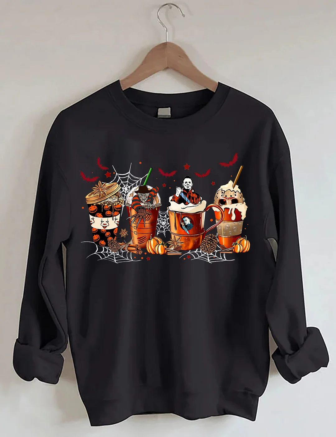 Skeleton Coffee Cups Sweatshirt