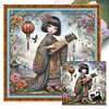 Japanese Geisha-11CT Stamped Cross Stitch 40*40cm