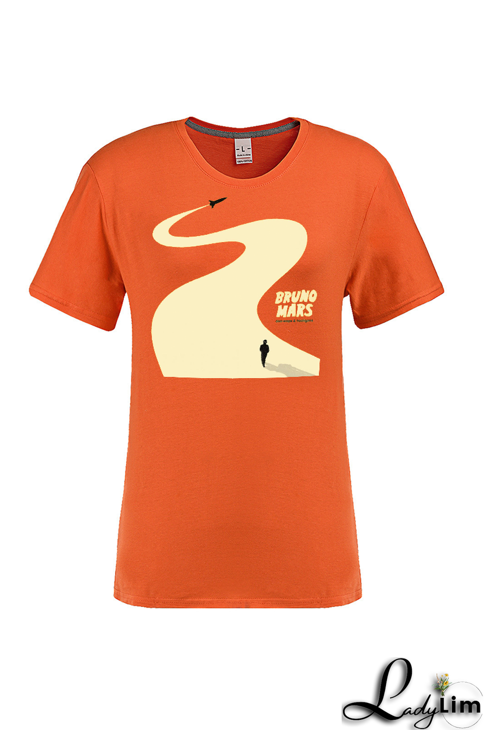 White Casual Street Print Patchwork O Neck T-Shirts