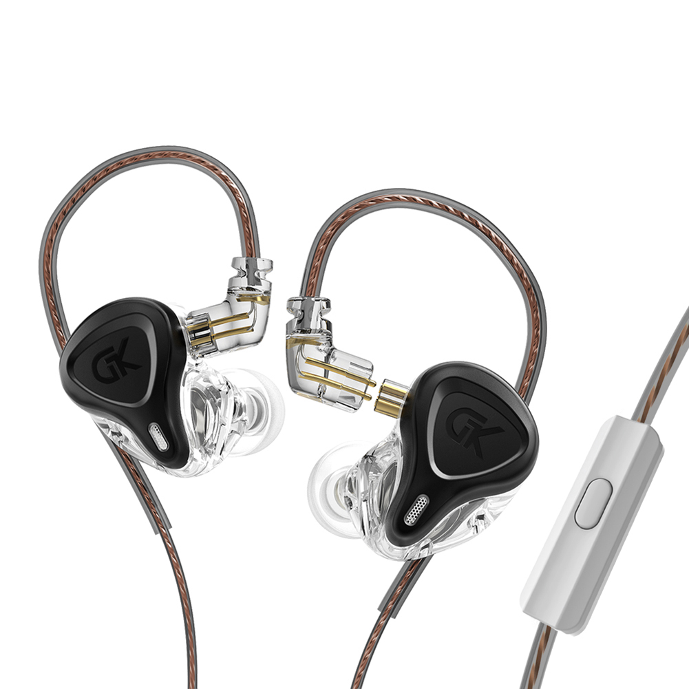 

GK G5 HiFi Wired Earphone 3.5mm Dynamic Noise Reduction Sports Headphones, Silver, 501 Original