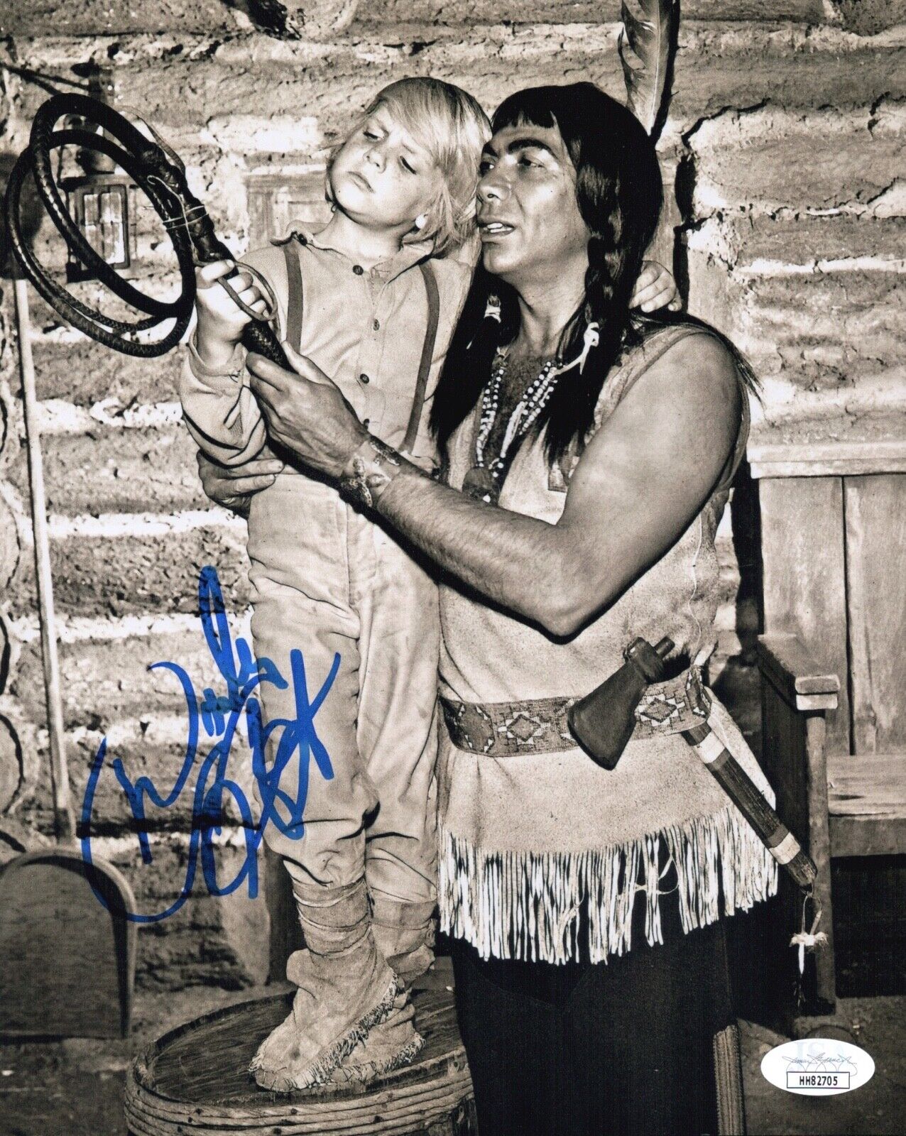 DARBY HINTON Signed DANIEL BOONE 8x10 Photo Poster painting In Person Autograph JSA COA