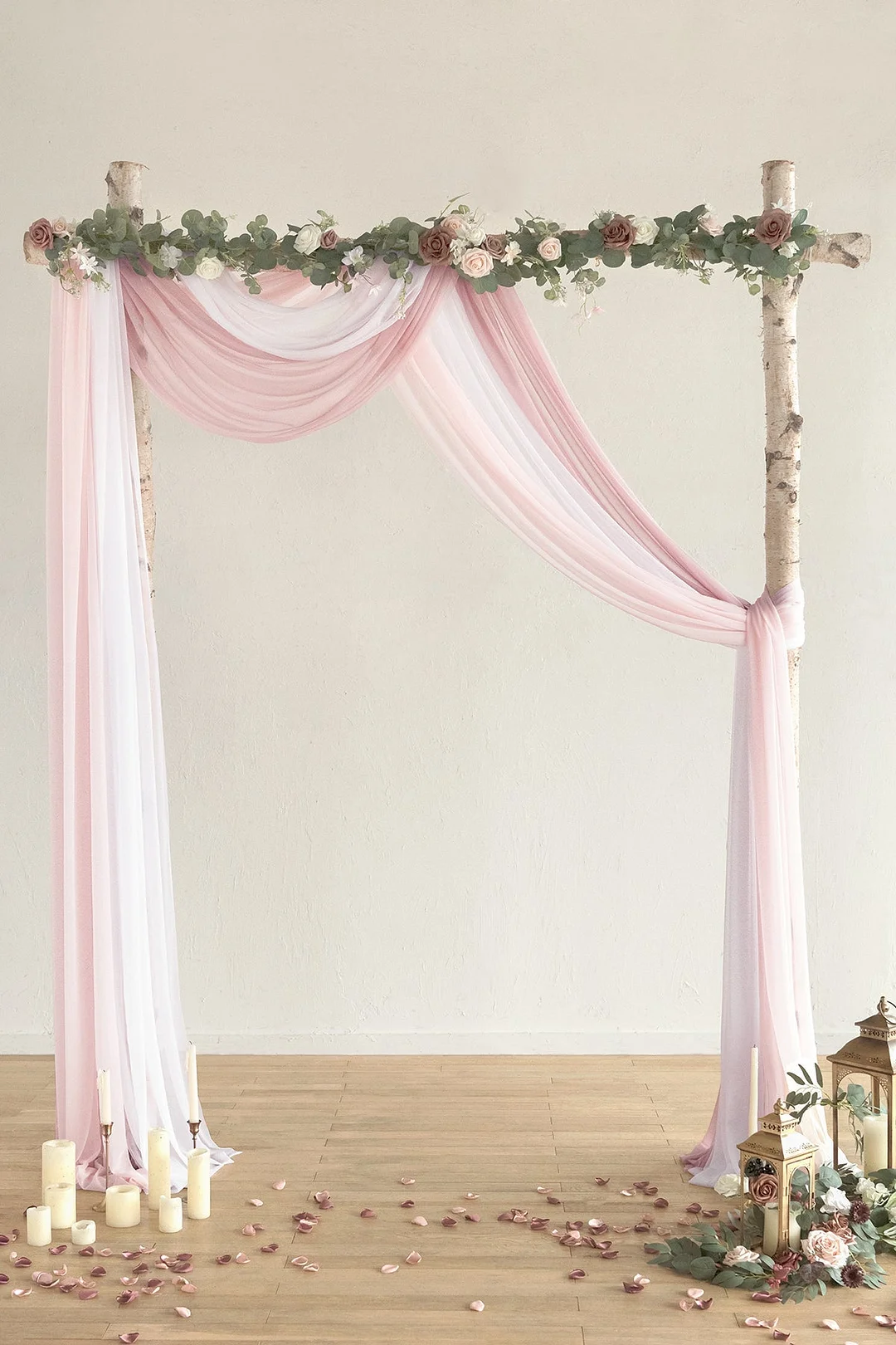 Sheer Wedding Arch Draping 30"w x 20ft  - Ombre Colors