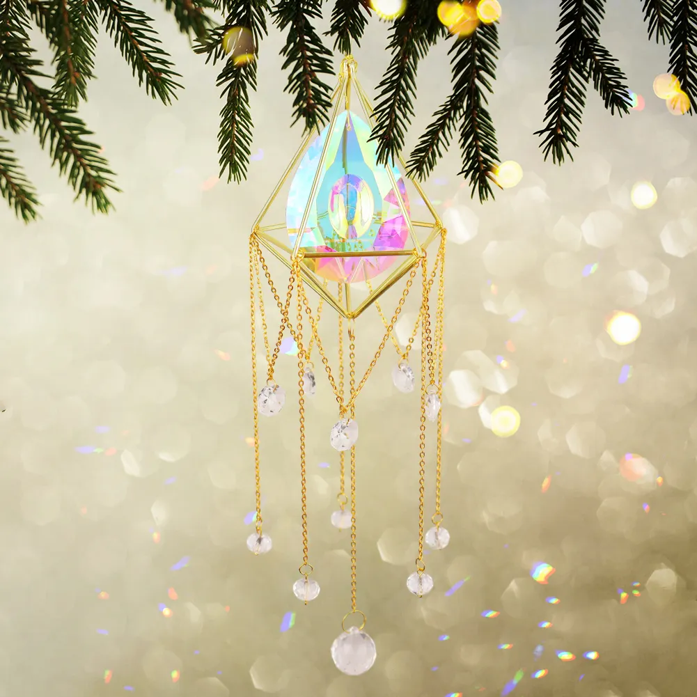 Crystal  Pipa Hanging Metal Pendant Home Garden Car Decoration