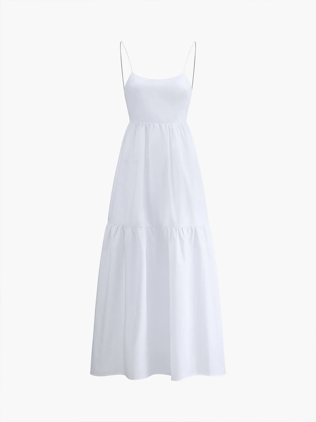 Abebey-Solid Backless Long Dress