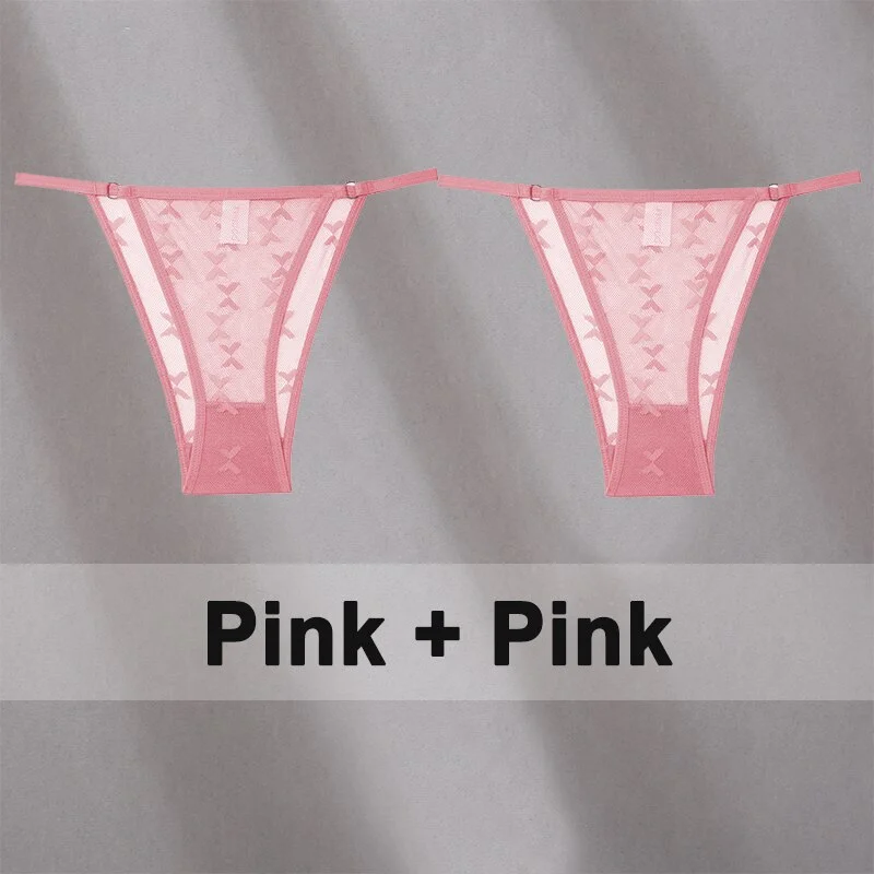 Billionm Lace Panties for Women Solid Color Intimates Underwear Perspective Low Waist Underpants Female Soft Breathbale Lingerie