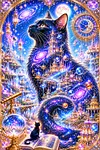 Luxury AB Velvet Diamond Painting Kit - Cat