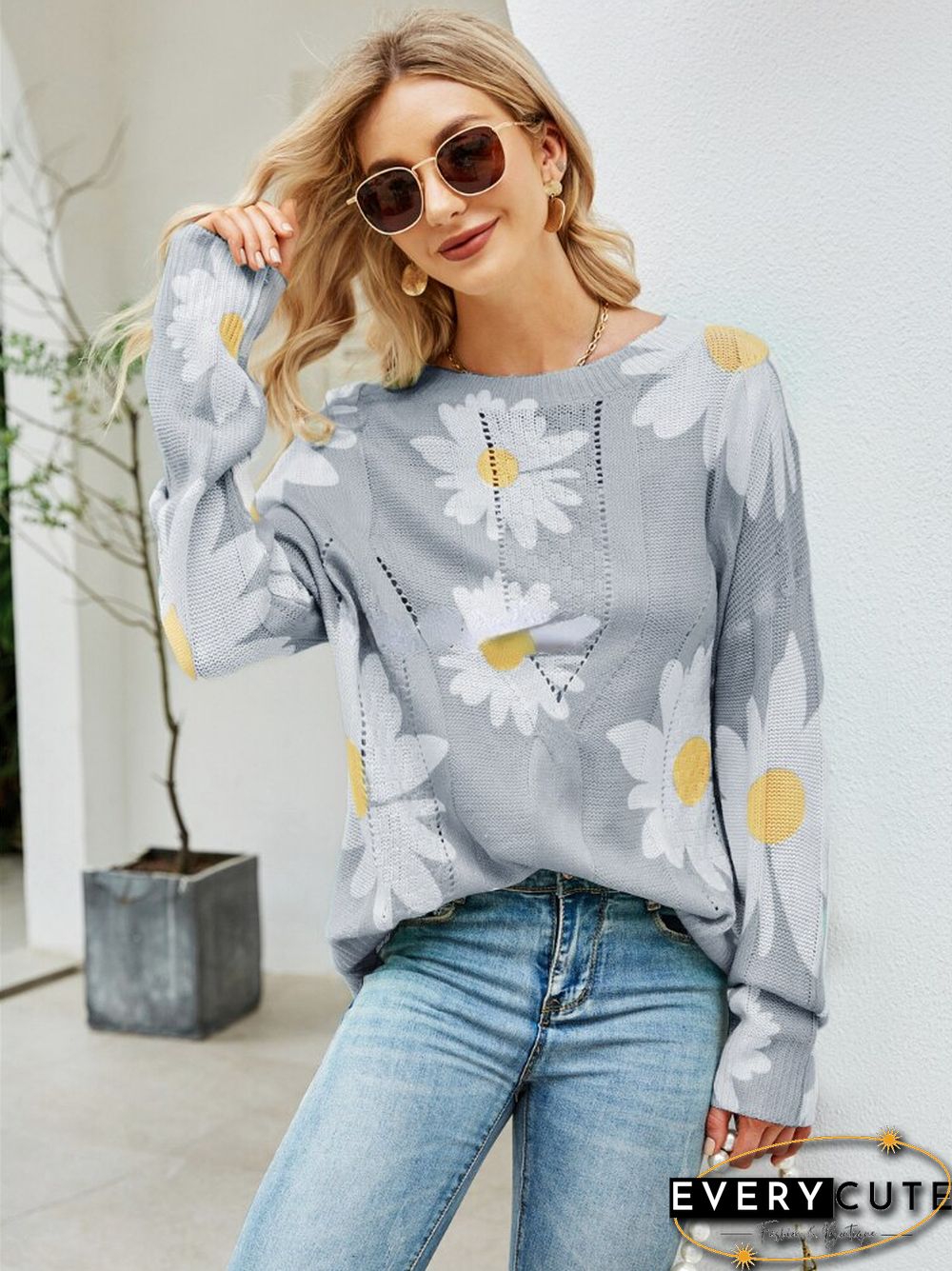 Autumn Winter New Loose Pullover Women's Round Neck Casual Knitted Sweater Fashion Street Women's Sweater Woman Sweaters