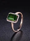 2.5ct Natural Green Tourmaline Halo Ring
