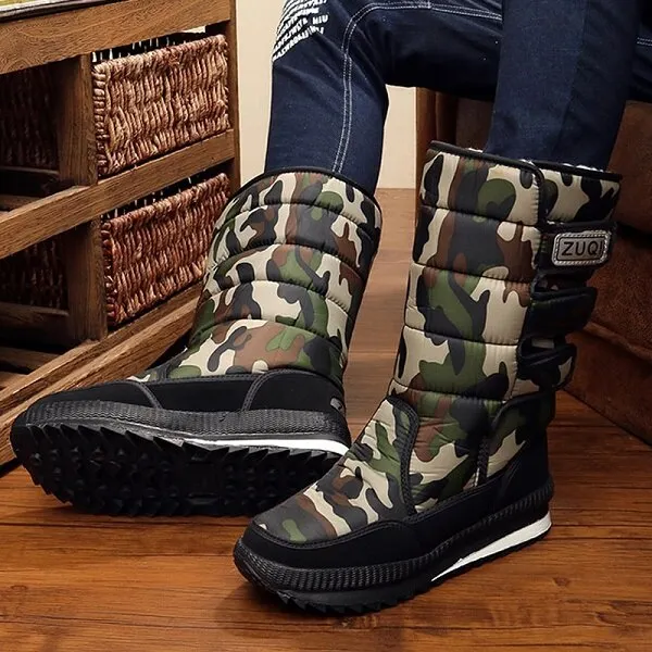 Men Boots winter shoes men for snow boots thick plush waterproof slip-resistant winter shoes work Plus size 36 - 47