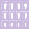 24 Pi&egrave;ces Faux Ongles Violets &agrave; Motif de C&oelig;ur 