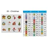 12pcs Xmas DIY Mini Square Diamond Painting Set 15x18cm