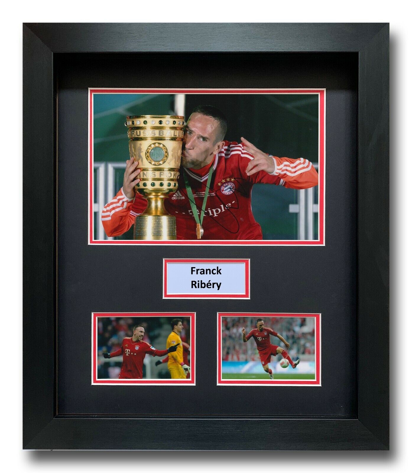 FRANCK RIBERY HAND SIGNED FRAMED Photo Poster painting DISPLAY - BAYERN MUNICH AUTOGRAPH.