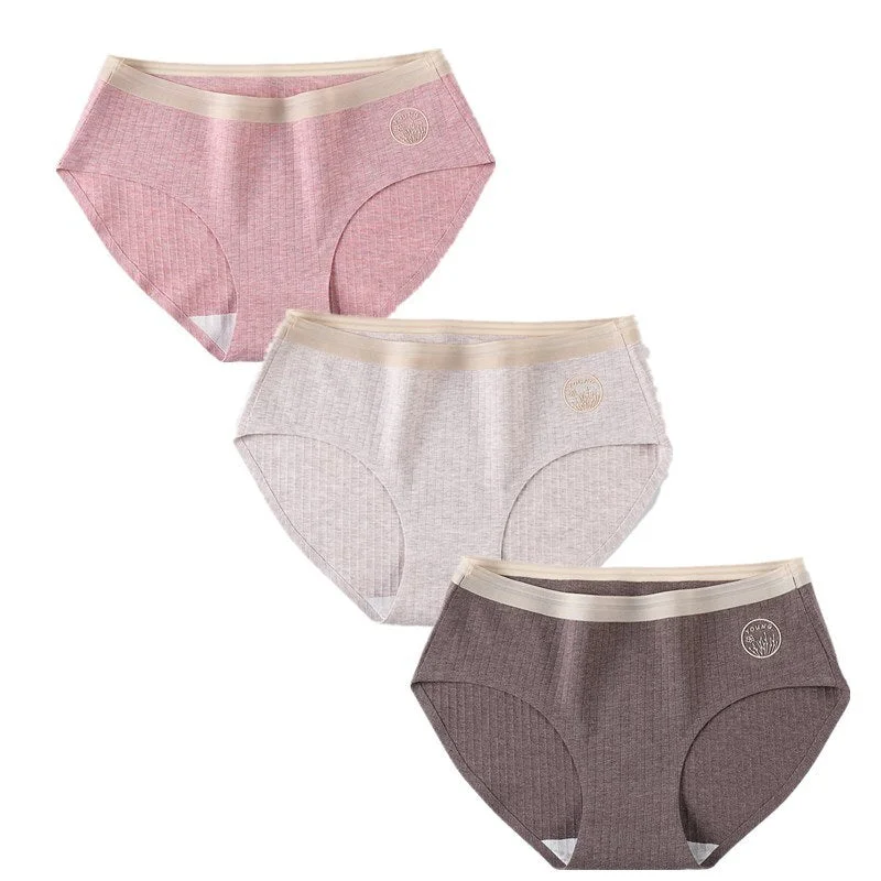 3 Pcs/Set Sexy Seamless Cotton Underwear Women Panty Soft Panties For Female Skin-friendly Panty Comfort Lingerie Women's Briefs