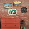 3PCS plage de miami - Ensemble de panneaux en m&eacute;tal(20*30cm/30*40cm)