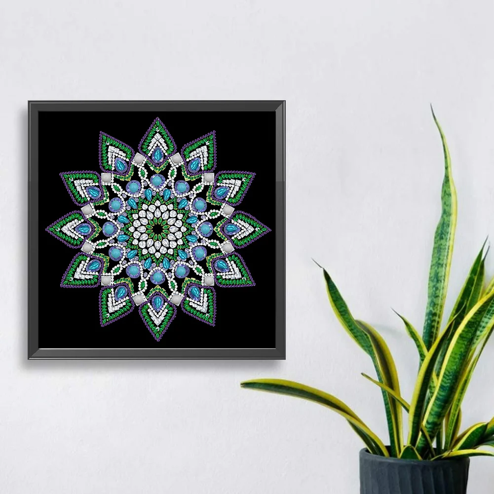 Diamond Painting - Partial Special Shaped Drill - Mandala(Canvas|30*30cm)