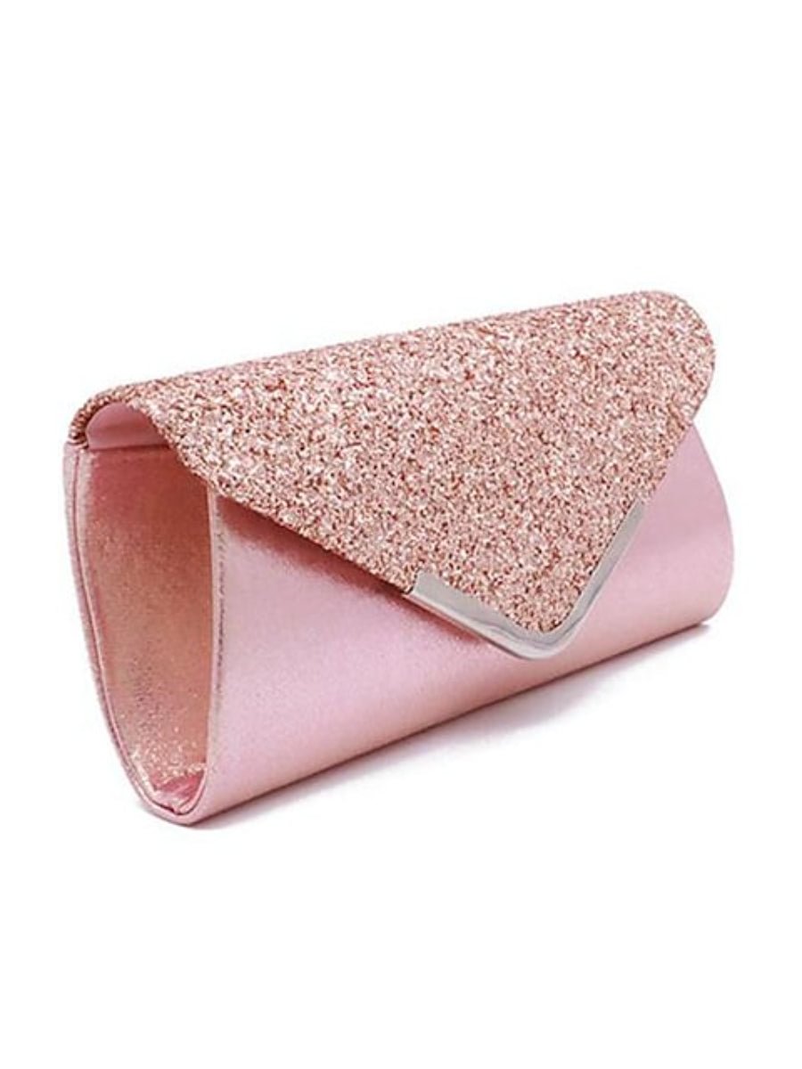 Women's Evening Bag PU Leather Solid Color Glitter Shine Party Bag