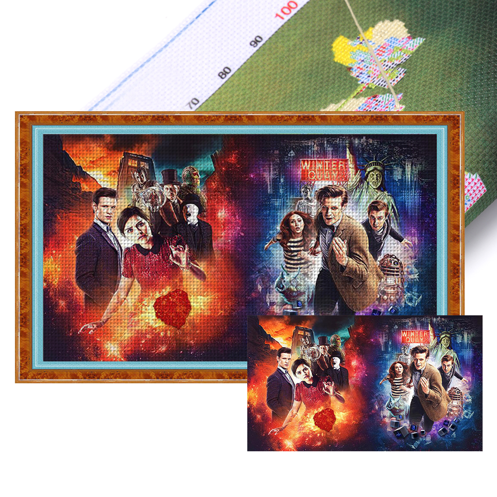 Movie Characters Full 11CT Pre-stamped Canvas(80*50cm) Cross Stitch