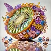 (US Only)30x30cm Kiwi 5D DIY Special Shape Crystal Partial Diamond Painting Kit Home Art