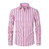 Camicia a righe da uomo casual e versatile