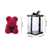 25cm Ornement en forme d'ours en peluche rose artificielle