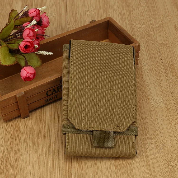 Polyester Fiber Belt Bag Portable Casual Fashion Unisex for Gifts (Khaki)