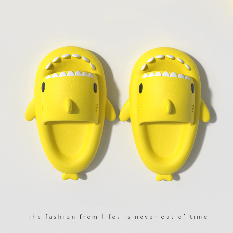 Summer Shark Slippers Women Shark Slides Men Bathroom Flip Flops Adult Home Anti-skid Flat Shoes Couple Children's Funny Sandals