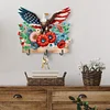 (US Local)DIY Wooden Eagle and Flower DIY Diamond Painting Art Hooks Kit