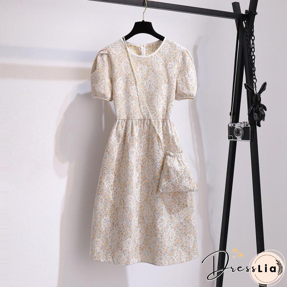 Floral Puff Sleeve Mini Dress P11974