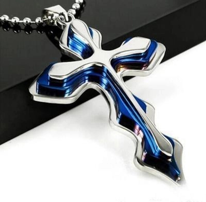 Hip-hop Retro Cross Metal Plating Gold Plated Men’s Pendant Necklace
