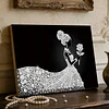 DIY Pearl Painting Rose Girl for Home Wall Decor with Frame(20x30cm)