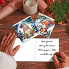 12Pcs Christmas Santa Claus Special Shape Diamond Panting Greeting Card