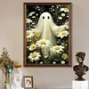 30x40cm Halloween Geist 5d DIY Vollbohrer Runde Diamant Malerei Kit Wohnkultur