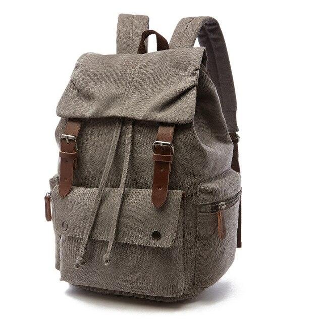 Vintage Large Canvas Backpack、、sdecorshop
