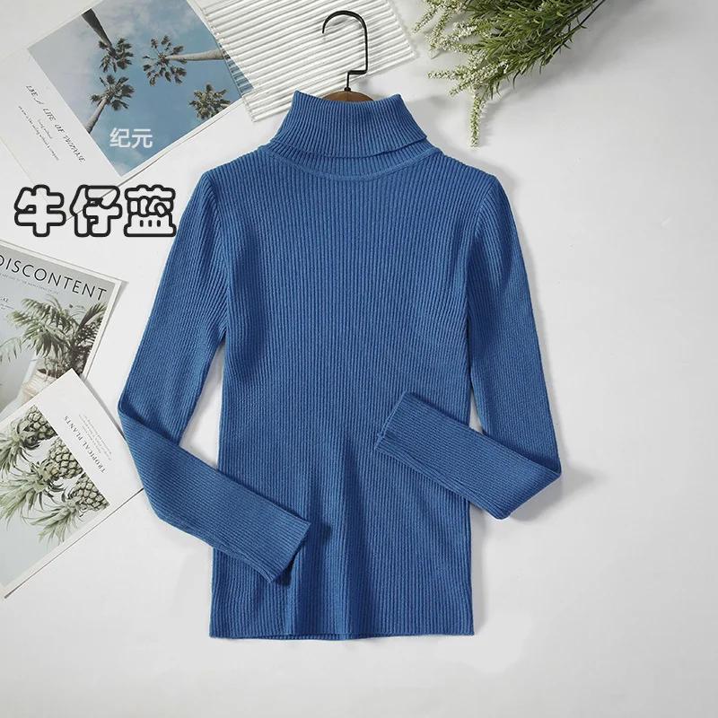 Uveng Uveng Sweater Woman With Bottom Shirt Autumn And Winter New Long Sleeves To Keep Warm Body Solid Color Knitted Shirt