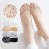 6 paires de chaussettes en dentelle &agrave; motif floral
