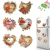 6pcs Flowers Hearts Special Shape Diamond Painting Fridge Magnet