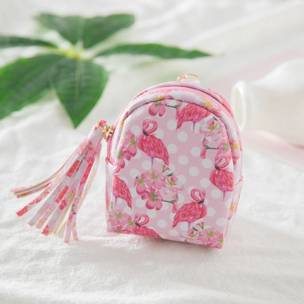 2019 Baby Summer Clothing Cute Women Girl Kids Coin Purse Mini Flamingo PU Zipper Wallet Key Holder Little Pouch kid Gifts