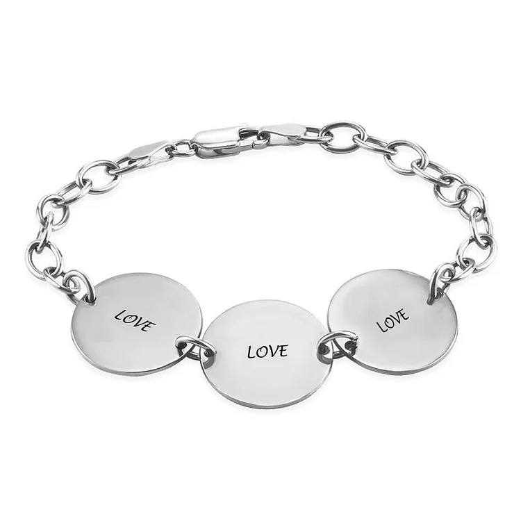 Disc Braceletcustomized, personalized, gift