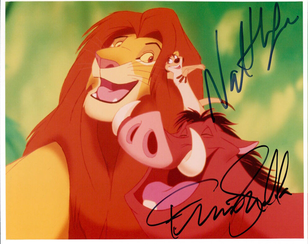 The Lion King (Nathan Lane & Ernie Sabella) signed authentic 8x10 Photo Poster painting COA