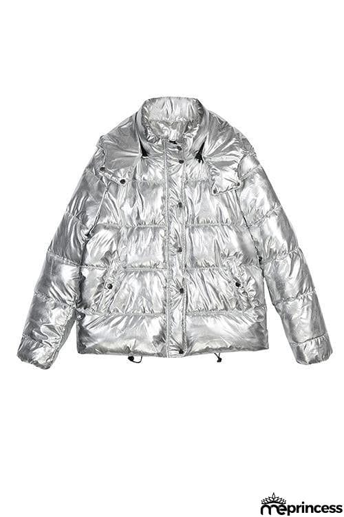 Silver Puffer Jacket