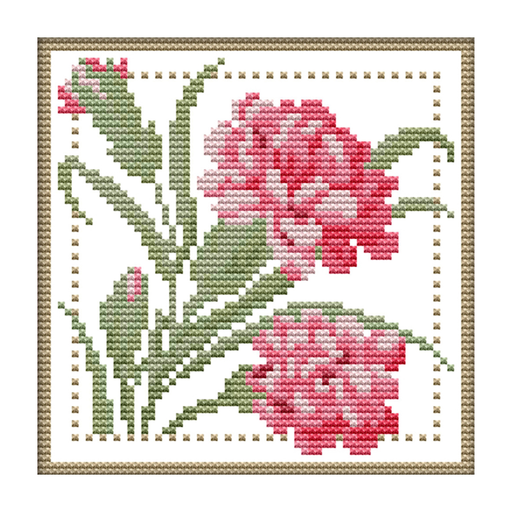 

Twelve Month Flower - 11CT Counted Cross Stitch - 21*21CM, 04, 501 Original