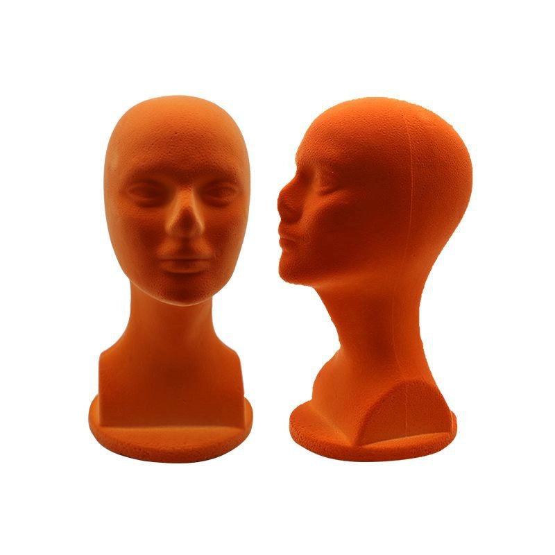 Flocking Foam Head Model Female Hat Wig Holder DIY Props Headdress Display Props Foam Model Head