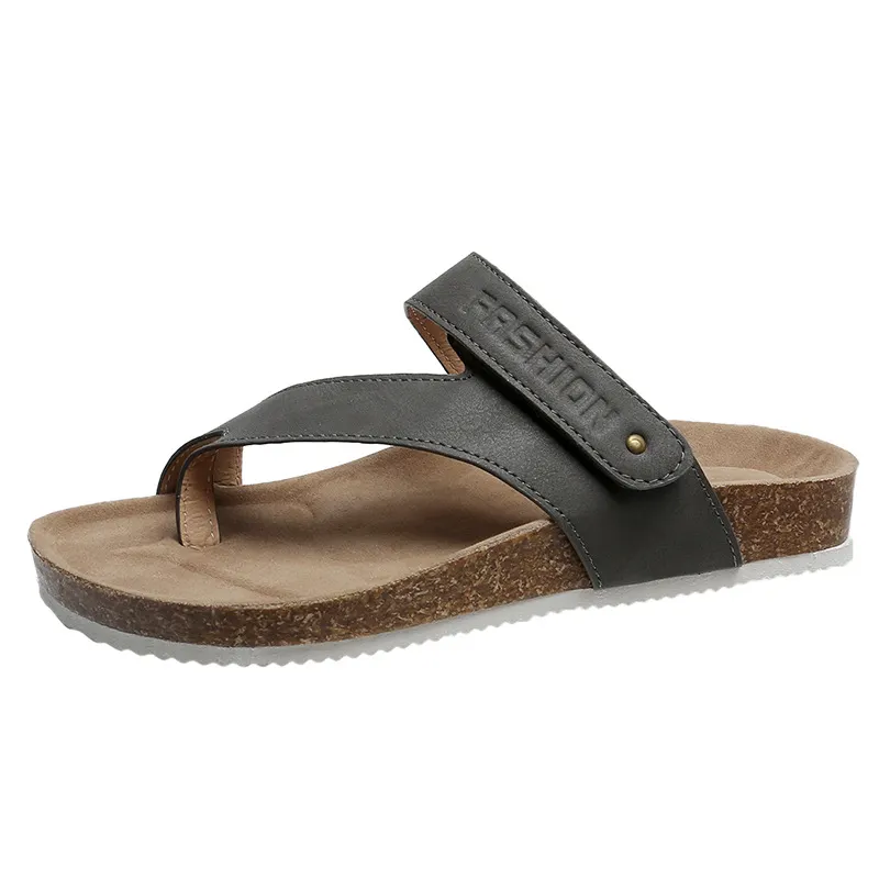Yyvonne Sandals Women's Spring And Summer Fashion Casual Press Multi-Color Flat Bottom Women's Outer Wear Clip-To-Slips Half Slippers