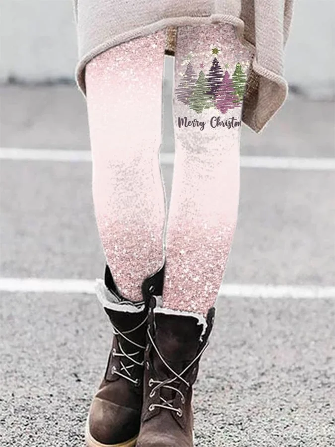 Christmas Women's Gradient Print Leggings