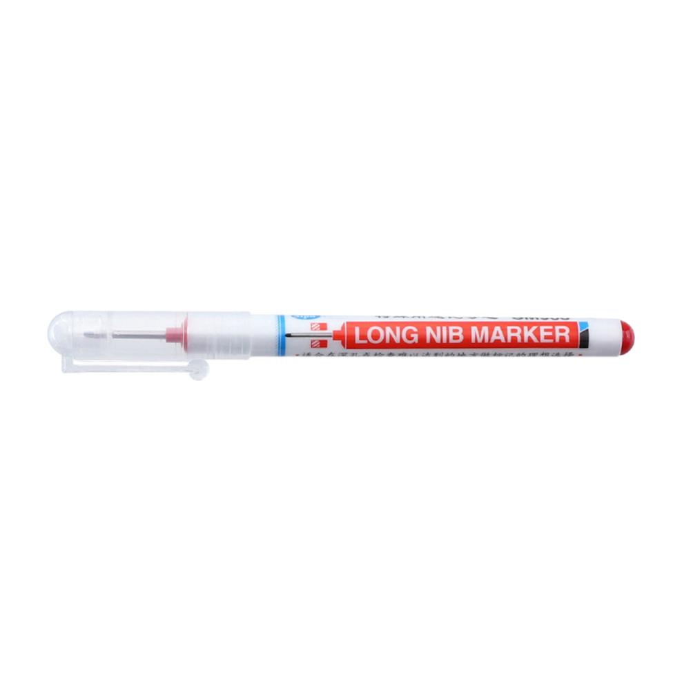 

Multi-purpose Deep Hole Marker Pens Bathroom Woodworking Long Head Markers, Red, 501 Original